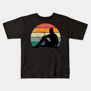 Pondering at the Scenery Kids T-Shirt